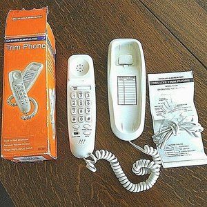 New Phone Push Button Telephone Trim White Ringer Volume Control Durabrand Call